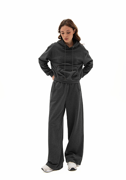 Брюки ШИРОКИЕ unisex (Темно-серый)